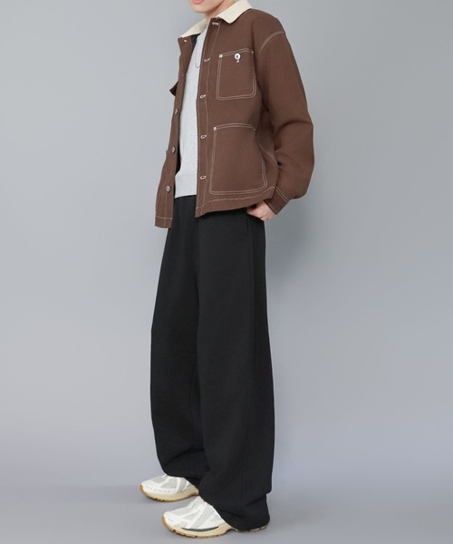 SPINNS（スピンズ）の「カラースウェットパンツ/セミワイドシルエット/ユニセックス（スウェットパンツ・メンズ・ピンク/チャコール/杢グレー/アッシュグレー/ブラック・L/M/S）」の14枚目の写真