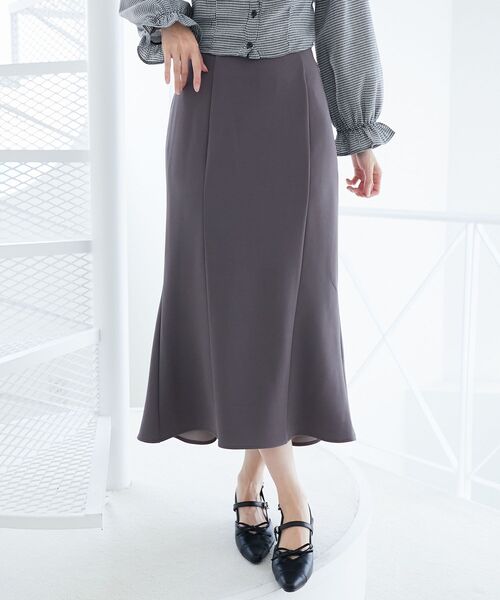 MAJESTIC LEGON（マジェスティックレゴン）の「ベーシックマーメイドスカート（スカート・レディース・ブラウン/チャコールグレー/ブラック・MEDIUM/SMALL）」の4枚目の写真