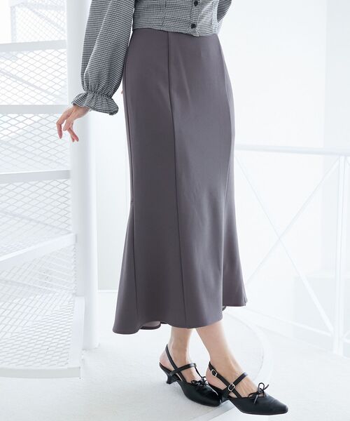 MAJESTIC LEGON（マジェスティックレゴン）の「ベーシックマーメイドスカート（スカート・レディース・ブラウン/チャコールグレー/ブラック・MEDIUM/SMALL）」の5枚目の写真