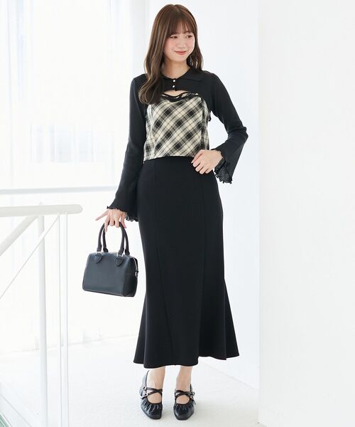 MAJESTIC LEGON（マジェスティックレゴン）の「ベーシックマーメイドスカート（スカート・レディース・ブラウン/チャコールグレー/ブラック・MEDIUM/SMALL）」の9枚目の写真