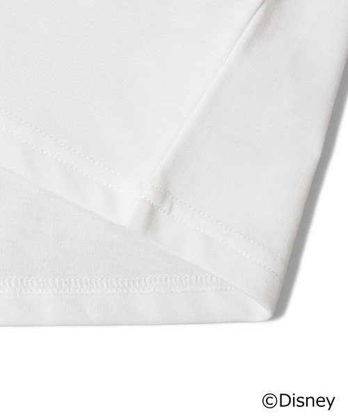 MICKEY MOUSE（ミッキーマウス）の「Mickey 刺繍風ﾌﾟﾘﾝﾄTｼｬﾂ（Tシャツ/カットソー・メンズ・ホワイト/ブラック・L/XL/M）」の9枚目の写真