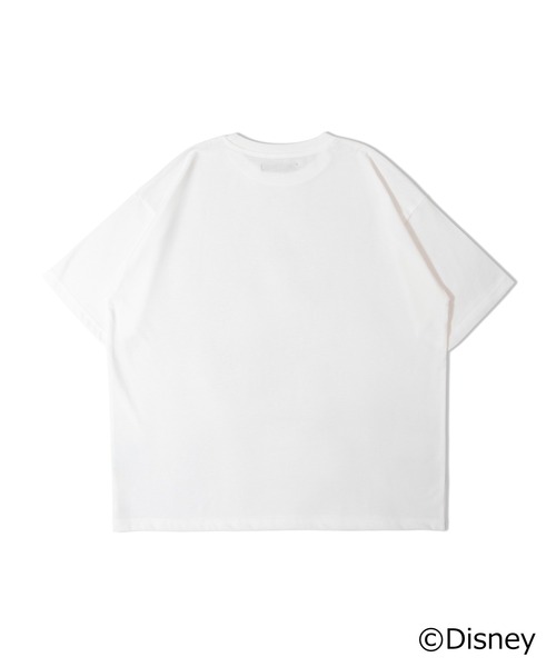 MICKEY MOUSE（ミッキーマウス）の「Mickey 刺繍風ﾌﾟﾘﾝﾄTｼｬﾂ（Tシャツ/カットソー・メンズ・ホワイト/ブラック・L/XL/M）」の4枚目の写真