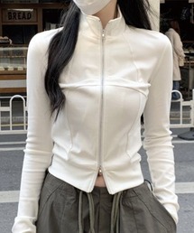 ADDITION STORE(AfBVXgA)̃^Cg VGbg X^h tWbv W[W / Tight Silhouette Stand Full-Zip Jersey(W[W)
