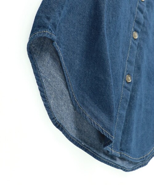 EDWIN(エドウィン)の「【Ou? by EDWIN】デニムブラウス(シャツ/ブラウス・キッズ・ブルー・90/100/110/130/150/120/140)」の3枚目の写真