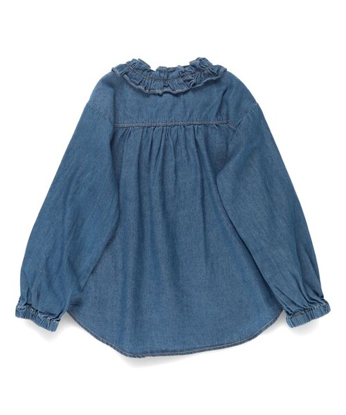 EDWIN(エドウィン)の「【Ou? by EDWIN】デニムブラウス(シャツ/ブラウス・キッズ・ブルー・90/100/110/130/150/120/140)」の6枚目の写真