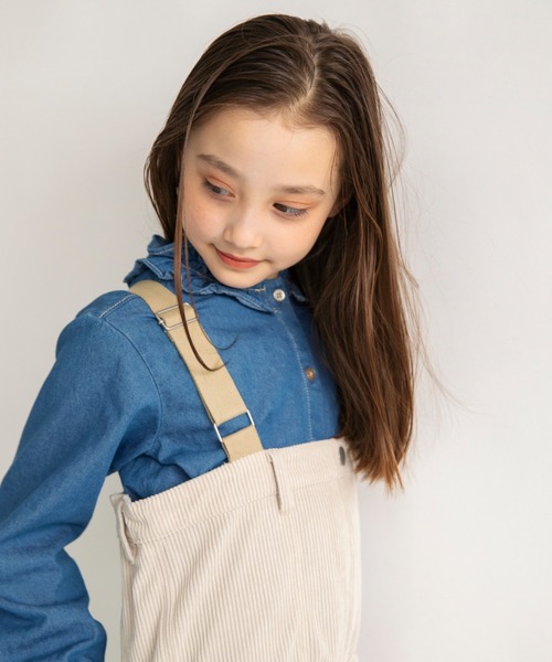 EDWIN(エドウィン)の「【Ou? by EDWIN】デニムブラウス(シャツ/ブラウス・キッズ・ブルー・90/100/110/130/150/120/140)」の10枚目の写真