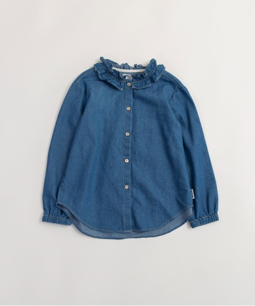 EDWIN(エドウィン)の「【Ou? by EDWIN】デニムブラウス(シャツ/ブラウス・キッズ・ブルー・90/100/110/130/150/120/140)」の9枚目の写真