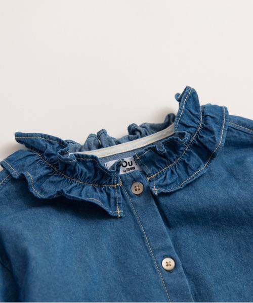 EDWIN(エドウィン)の「【Ou? by EDWIN】デニムブラウス(シャツ/ブラウス・キッズ・ブルー・90/100/110/130/150/120/140)」の8枚目の写真