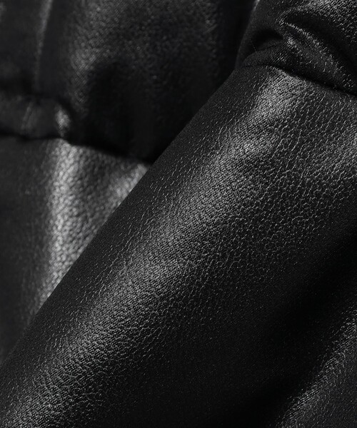 BEAMS（ビームス）の「レザーライク ダウン ブルゾン（ダウンジャケット/コート・メンズ・ブラック/ライトブラウン・XL/L/M/S）」の8枚目の写真