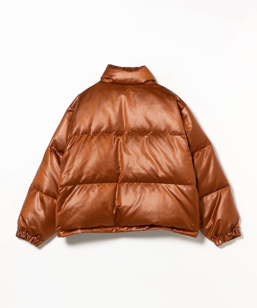 BEAMS（ビームス）の「レザーライク ダウン ブルゾン（ダウンジャケット/コート・メンズ・ブラック/ライトブラウン・XL/L/M/S）」の11枚目の写真