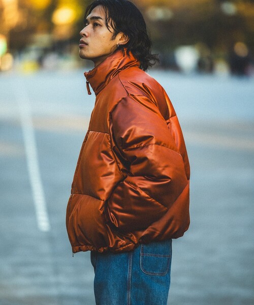 BEAMS（ビームス）の「レザーライク ダウン ブルゾン（ダウンジャケット/コート・メンズ・ブラック/ライトブラウン・XL/L/M/S）」の21枚目の写真