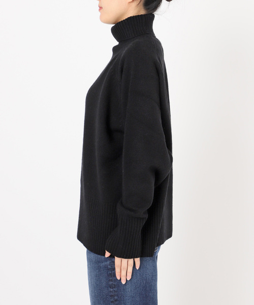 今期　スピック＆スパン　ウールカシミヤ ラグランタートルニット セール】《WEB限定カラー有り》ウールカシミヤ ラグランタートルニット