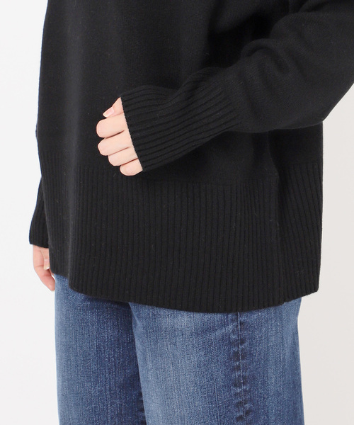 セール】《WEB限定カラー有り》ウールカシミヤ ラグランタートルニット