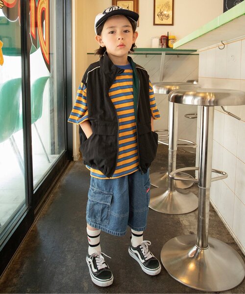 BREEZE（ブリーズ）の「【2WAY/ジュニア対応】リバーシブルジップアップベスト(セットアップ可)（ベスト・キッズ・ベージュ/ブラック・140/120/100/160）」の5枚目の写真