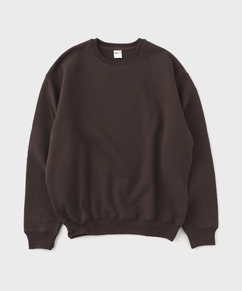 WISM（ウィズム）の「BASEMENT GEAR / ベースメントギア 15oz Garment Dye CrewSweat（スウェット・メンズ・ブラウン/ネイビー/ブラック/ライトグレー・MEDIUM/LARGE/X-LARGE）」の3枚目の写真
