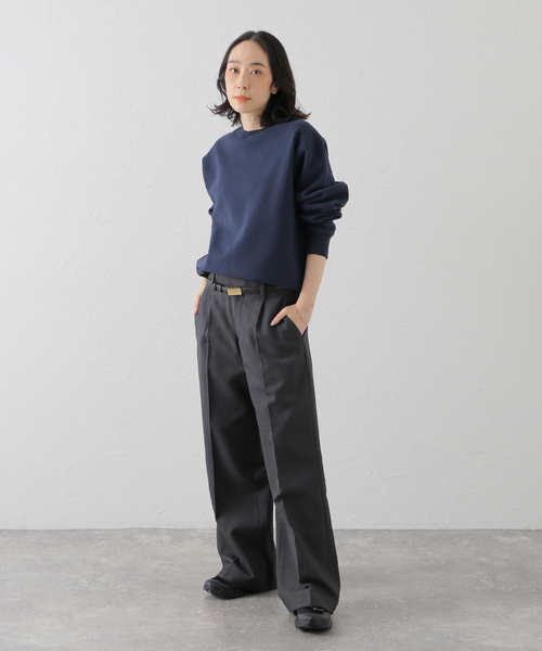 WISM（ウィズム）の「BASEMENT GEAR / ベースメントギア 15oz Garment Dye CrewSweat（スウェット・メンズ・ブラウン/ネイビー/ブラック/ライトグレー・MEDIUM/LARGE/X-LARGE）」の8枚目の写真