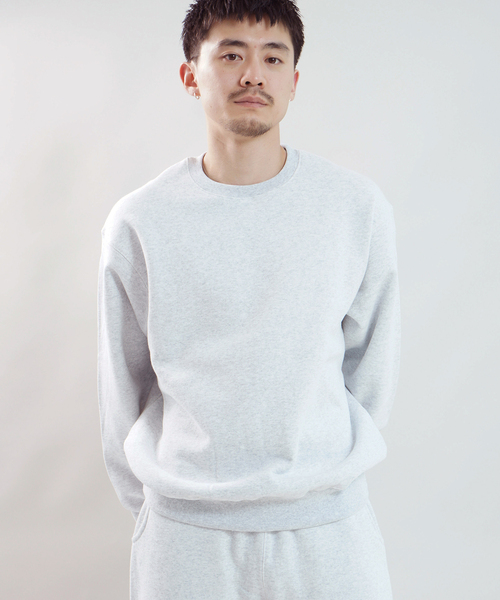WISM（ウィズム）の「BASEMENT GEAR / ベースメントギア 15oz Garment Dye CrewSweat（スウェット・メンズ・ブラウン/ネイビー/ブラック/ライトグレー・MEDIUM/LARGE/X-LARGE）」の13枚目の写真