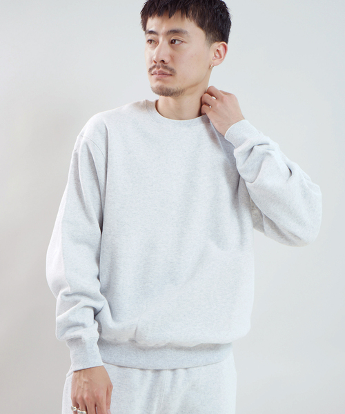 WISM（ウィズム）の「BASEMENT GEAR / ベースメントギア 15oz Garment Dye CrewSweat（スウェット・メンズ・ブラウン/ネイビー/ブラック/ライトグレー・MEDIUM/LARGE/X-LARGE）」の6枚目の写真