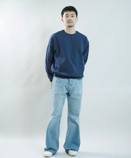 WISM（ウィズム）の「BASEMENT GEAR / ベースメントギア 15oz Garment Dye CrewSweat（スウェット・メンズ・ブラウン/ネイビー/ブラック/ライトグレー・MEDIUM/LARGE/X-LARGE）」の15枚目の写真