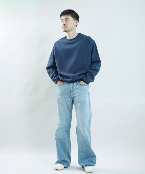 WISM（ウィズム）の「BASEMENT GEAR / ベースメントギア 15oz Garment Dye CrewSweat（スウェット・メンズ・ブラウン/ネイビー/ブラック/ライトグレー・MEDIUM/LARGE/X-LARGE）」の20枚目の写真