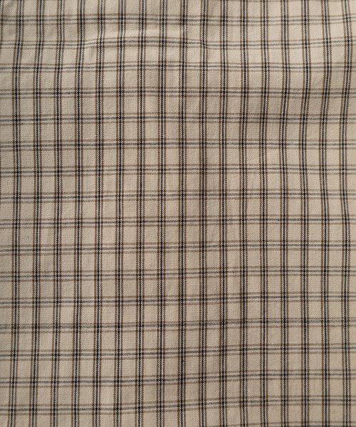 make a ray!（メイク ア レイ！）の「【82】 ショート丈 先染めミニチェックシャツ/短丈/コンパクトシャツ（シャツ/ブラウス・メンズ・ブラック/ベージュ/ブラウン/ネイビー/ブラック系その他/ブラウン系その他・L/M）」の17枚目の写真