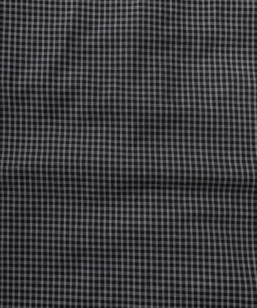 make a ray!（メイク ア レイ！）の「【82】 ショート丈 先染めミニチェックシャツ/短丈/コンパクトシャツ（シャツ/ブラウス・メンズ・ブラック/ベージュ/ブラウン/ネイビー/ブラック系その他/ブラウン系その他・L/M）」の18枚目の写真