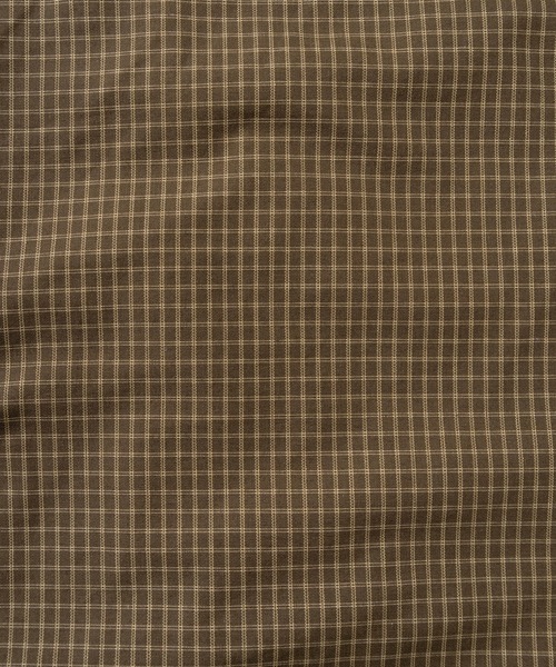 make a ray!（メイク ア レイ！）の「【82】 ショート丈 先染めミニチェックシャツ/短丈/コンパクトシャツ（シャツ/ブラウス・メンズ・ブラック/ベージュ/ブラウン/ネイビー/ブラック系その他/ブラウン系その他・L/M）」の19枚目の写真