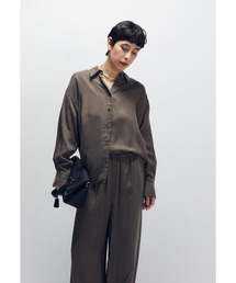 極美品　1er arrondissement キュプラ ブラウス36 グレー 1er Arrondissement｜プルミエ アロンディスモンのシャツ