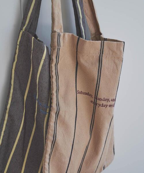 beej（ビージ）の「『別注』beej×DOORS　ロゴエコバッグ（トートバッグ・レディース・ベージュ/ブラウン・ONE）」の8枚目の写真