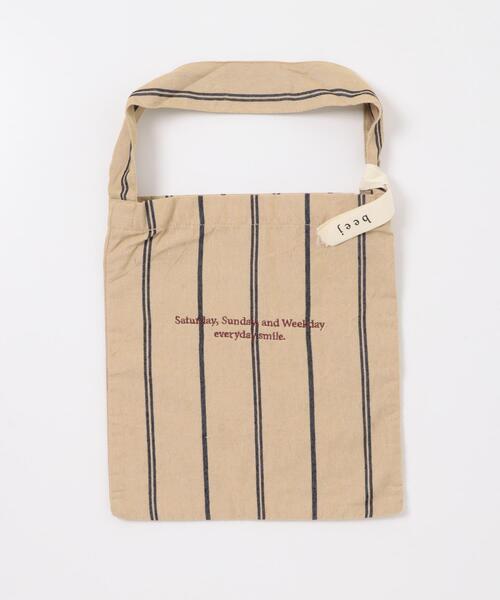 beej（ビージ）の「『別注』beej×DOORS　ロゴエコバッグ（トートバッグ・レディース・ベージュ/ブラウン・ONE）」の10枚目の写真