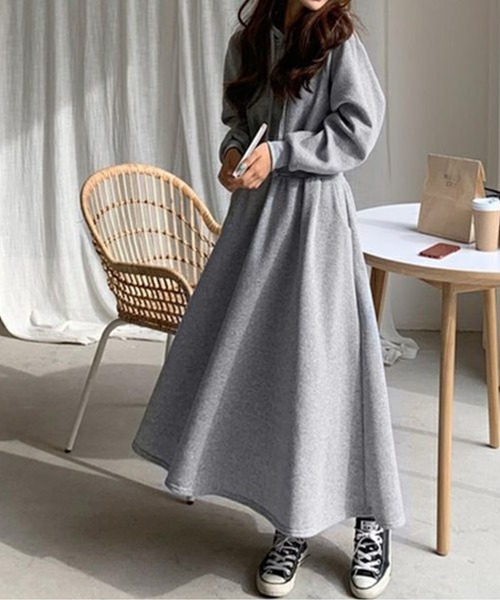 AMAJI(アマジ)の「パーカーワンピース(ワンピース・レディース・グレー/ブラック・MEDIUM/LARGE/X-LARGE/XX-LARGE)」の7枚目の写真