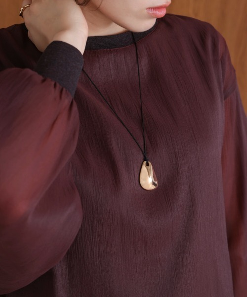 Bou Jeloud（ブージュルード）の「ビックメタルトップネックレス（ネックレス・レディース・シルバー/ゴールド・ONESIZE）」の2枚目の写真