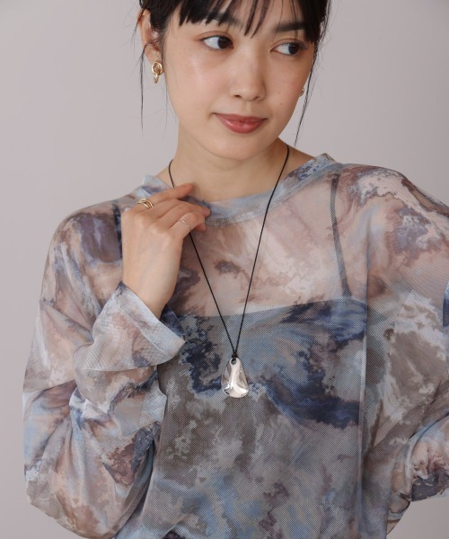 Bou Jeloud（ブージュルード）の「ビックメタルトップネックレス（ネックレス・レディース・シルバー/ゴールド・ONESIZE）」の3枚目の写真
