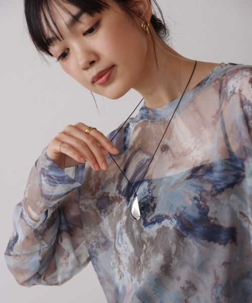 Bou Jeloud（ブージュルード）の「ビックメタルトップネックレス（ネックレス・レディース・シルバー/ゴールド・ONESIZE）」の4枚目の写真