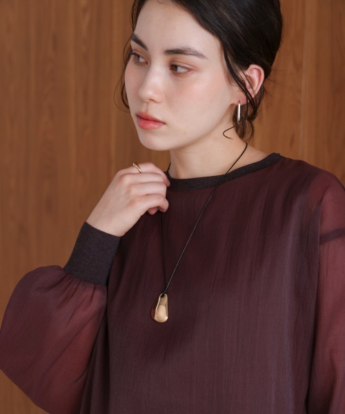 Bou Jeloud（ブージュルード）の「ビックメタルトップネックレス（ネックレス・レディース・シルバー/ゴールド・ONESIZE）」の9枚目の写真