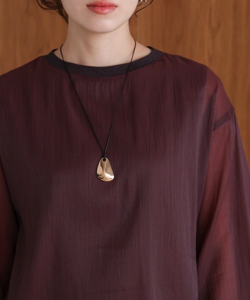 Bou Jeloud（ブージュルード）の「ビックメタルトップネックレス（ネックレス・レディース・シルバー/ゴールド・ONESIZE）」の10枚目の写真