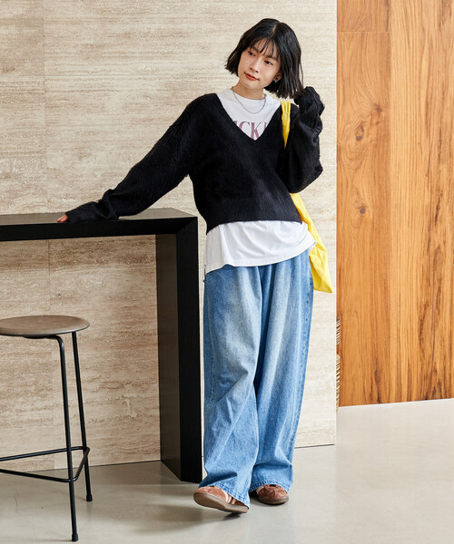 FREAK'S STORE(フリークスストア)の「2WAY シャギーニットプルオーバー 限定展開(ニット/セーター・レディース・ベージュ/ピンク/グレー/ブラック・フリ-)」の16枚目の写真