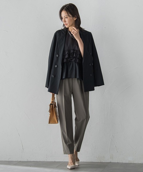 LAUTREAMONT（ロートレアモン）の「ダブルブレストジャケット ≪手洗い可能≫（テーラードジャケット・レディース・ブラウン/ブラウン系その他・9号/11号）」の14枚目の写真