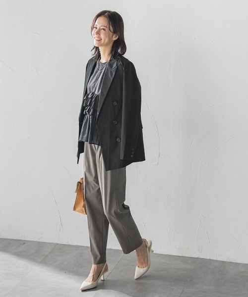 LAUTREAMONT（ロートレアモン）の「ダブルブレストジャケット ≪手洗い可能≫（テーラードジャケット・レディース・ブラウン/ブラウン系その他・9号/11号）」の13枚目の写真