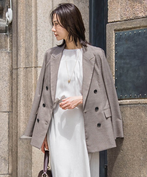 LAUTREAMONT（ロートレアモン）の「ダブルブレストジャケット ≪手洗い可能≫（テーラードジャケット・レディース・ブラウン/ブラウン系その他・9号/11号）」の15枚目の写真