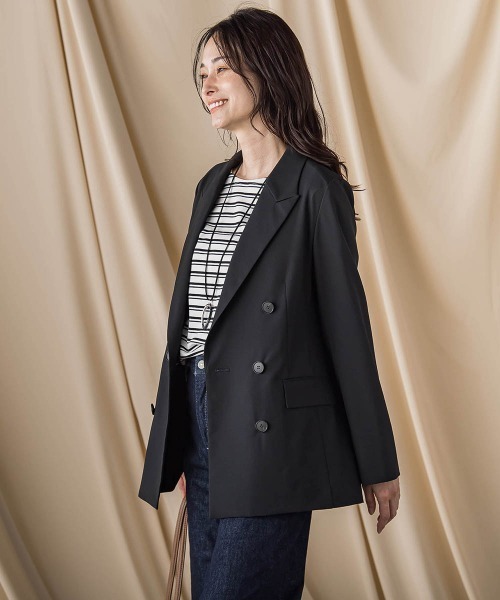 LAUTREAMONT（ロートレアモン）の「ダブルブレストジャケット ≪手洗い可能≫（テーラードジャケット・レディース・ブラウン/ブラウン系その他・9号/11号）」の7枚目の写真