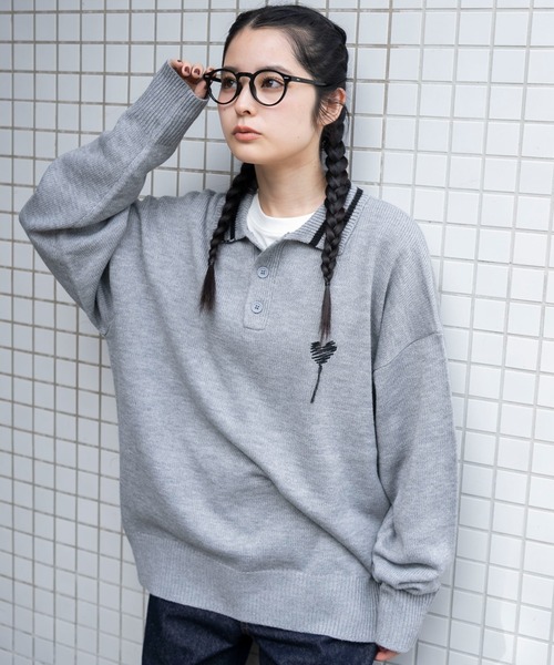 WEGO(ウィゴー)の「WEGO/ラインポロニットプルオーバー(ニット/セーター・メンズ・ブラウン/ホワイト/ネイビー/グレー・MEDIUM/LARGE)」の13枚目の写真