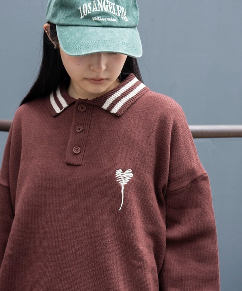 WEGO(ウィゴー)の「WEGO/ラインポロニットプルオーバー(ニット/セーター・メンズ・ブラウン/ホワイト/ネイビー/グレー・MEDIUM/LARGE)」の18枚目の写真