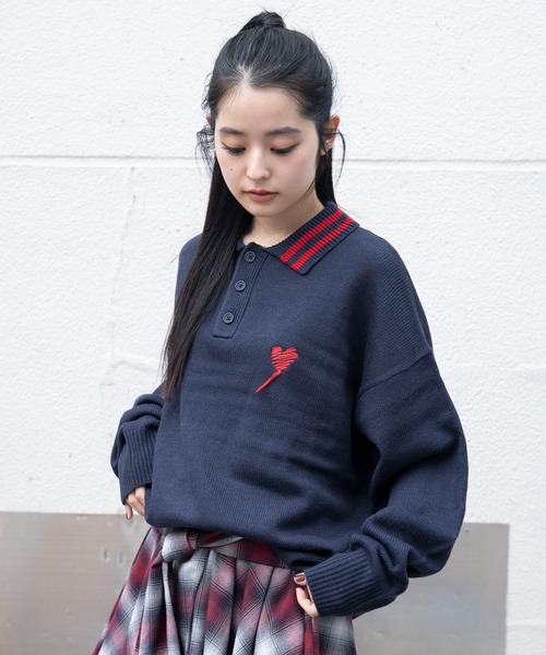 WEGO(ウィゴー)の「WEGO/ラインポロニットプルオーバー(ニット/セーター・メンズ・ブラウン/ホワイト/ネイビー/グレー・MEDIUM/LARGE)」の20枚目の写真