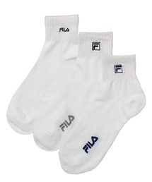FILA（フィラ）の「FILA フィラ ソックス ベーシックブランド ロゴ 刺繍 靴下 3足セット 23～25cm（ソックス/靴下）」