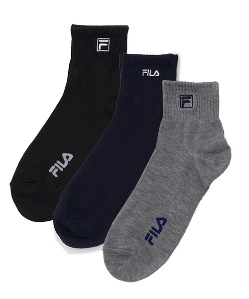 FILA(フィラ)の「FILA フィラ ソックス ベーシックブランド ロゴ 刺繍 靴下 3足セット 23~25cm(ソックス/靴下・レディース・ブラック/ホワイト/マルチ・23-25cm)」の3枚目の写真