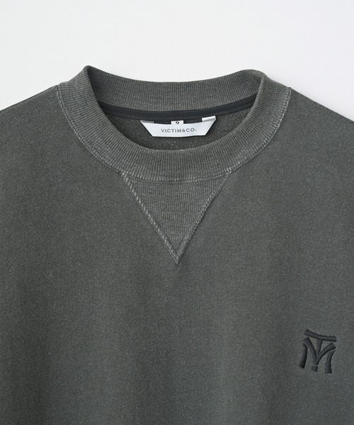 VICTIM（ヴィクティム）の「VICTIM ヴィクティム / VINTAGE EFFECT SWEAT ヴィンテージエフェクトスウェット トレーナー / VTM-25-CS-106（スウェット・メンズ・ブラック/ネイビー/グリーン・1/2/3）」の6枚目の写真