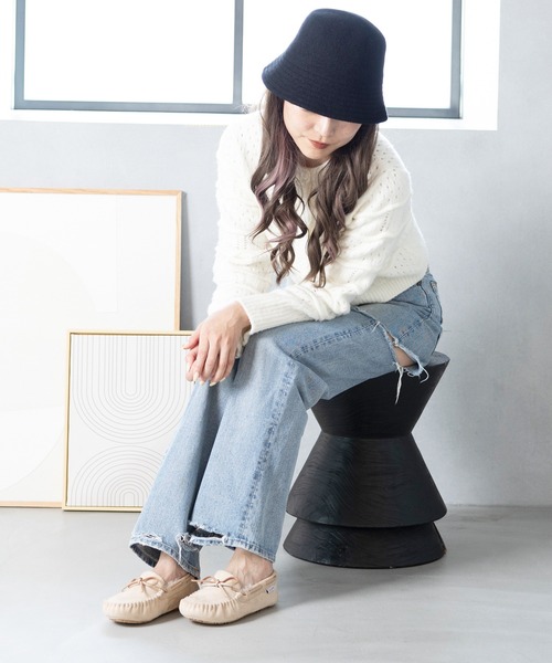 attagirl(アタガール)の「もこもこファー リボンモカシンシューズ(スリッポン・レディース・ライトブラウン/グレー/ブラック/ベージュ・S/LL/L/M/3L)」の18枚目の写真
