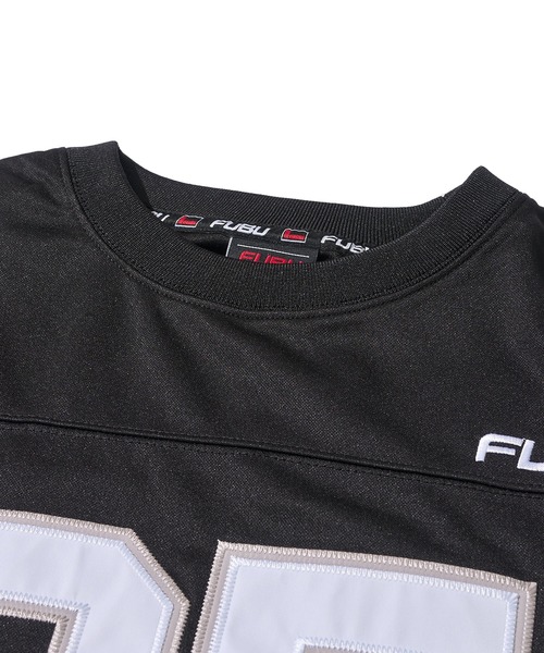 FUBU( フブ)の「【FUBU/フブ】ブランドロゴ ナンバーワッペン Vネック ゲームシャツ(スウェット・メンズ・ブラック/ホワイト/グリーン・MEDIUM/LARGE/X-LARGE)」の5枚目の写真