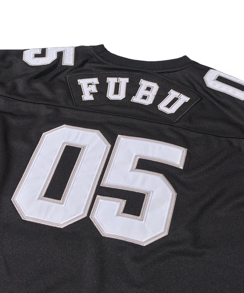 FUBU( フブ)の「【FUBU/フブ】ブランドロゴ ナンバーワッペン Vネック ゲームシャツ(スウェット・メンズ・ブラック/ホワイト/グリーン・MEDIUM/LARGE/X-LARGE)」の7枚目の写真